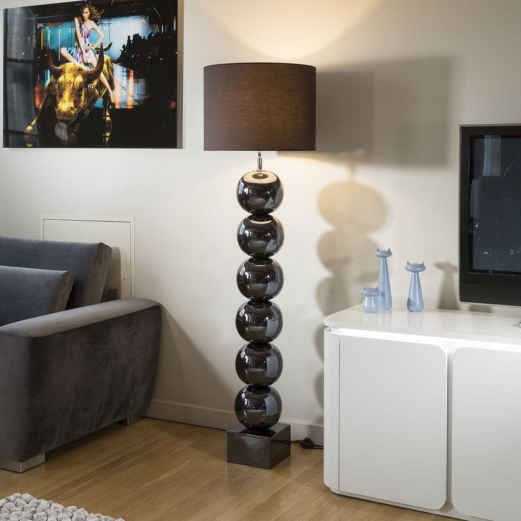 Envy Lighting Modern Designer Floor Lamp and shade Bilba Black Chrome