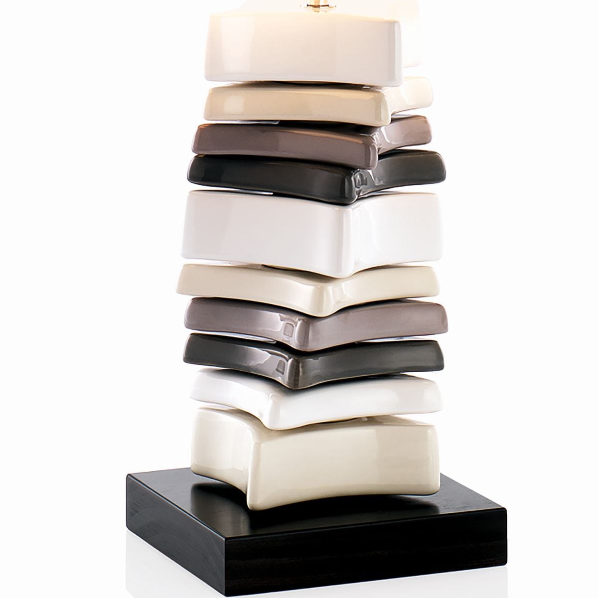 Envy Lighting Modern Designer Tall Table Bedside Lamp White Grey 4390