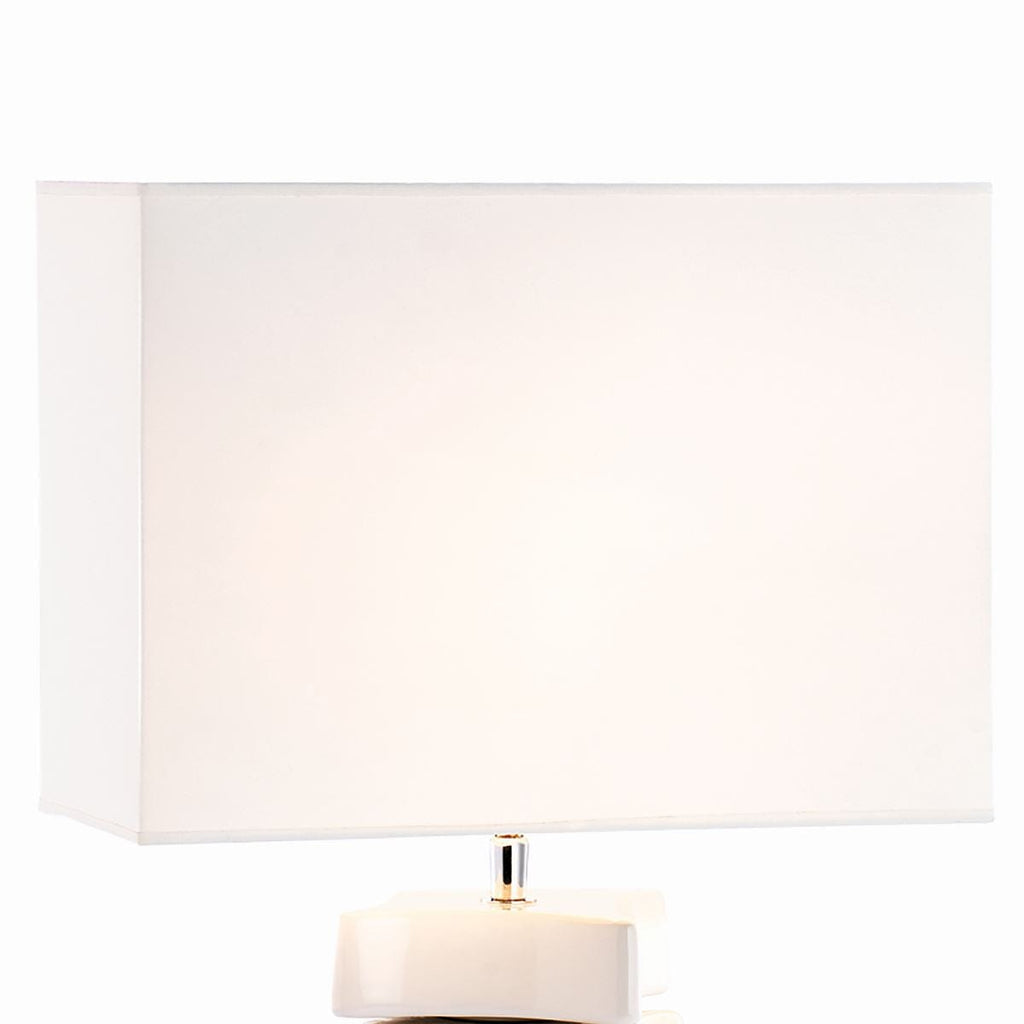 Envy Lighting Modern Designer Tall Table Bedside Lamp White Grey 4390