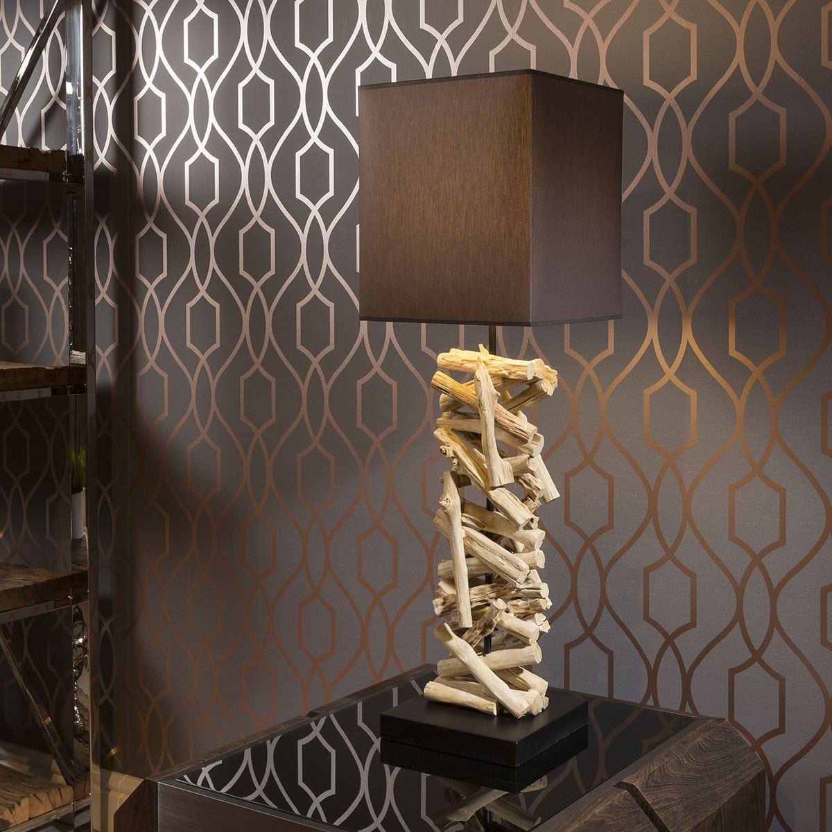 ExDisplay Lusaka drift wood table lamp