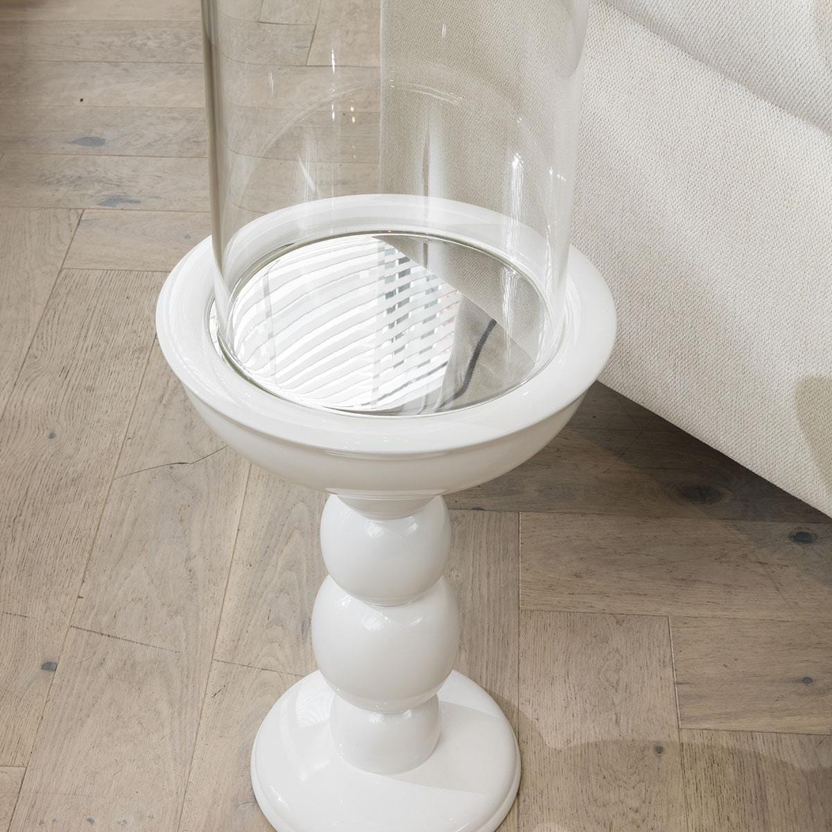 Exdisplay Modern Quatropi Large White Pillar Candle Holder 81cm x 30cm