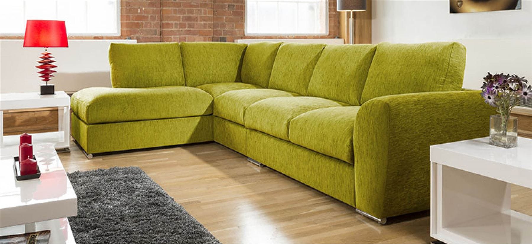 Extra Large L Shape Sofa Set Settee Corner Group 335x210cm Grey L