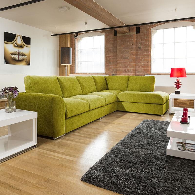 Extra Large L Shape Sofa Set Settee Corner Group 335x210cm Grey R