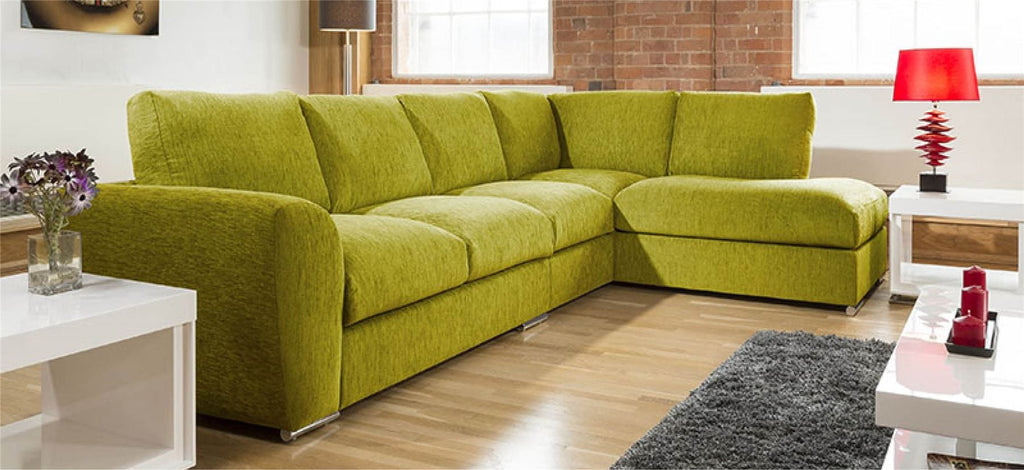 Extra Large L Shape Sofa Set Settee Corner Group 335x210cm Grey R