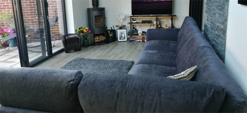 Extra Large L Shape Sofa Set Settee Corner Group 335x210cm Grey R