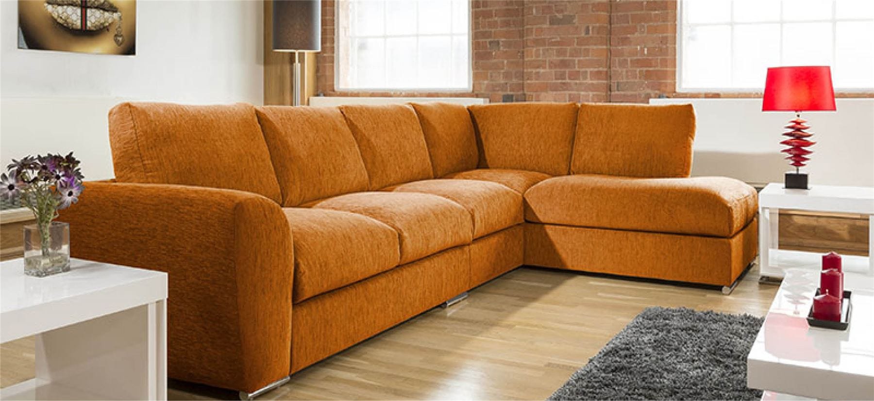 Extra Large L Shape Sofa Set Settee Corner Group 335x210cm Grey R