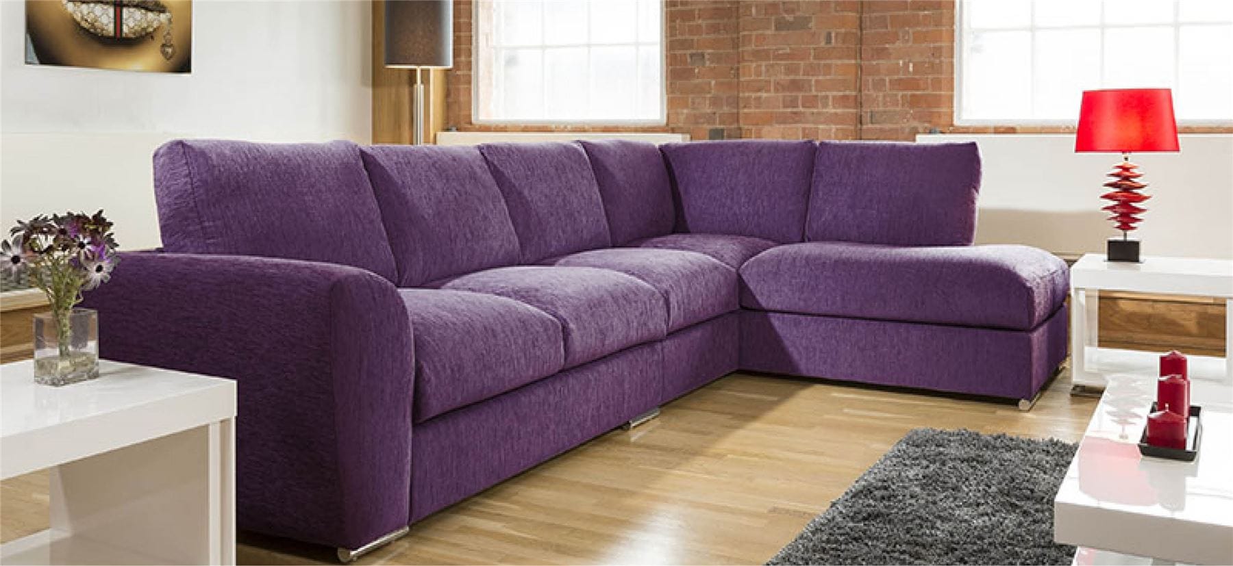 Extra Large L Shape Sofa Set Settee Corner Group 335x210cm Grey R