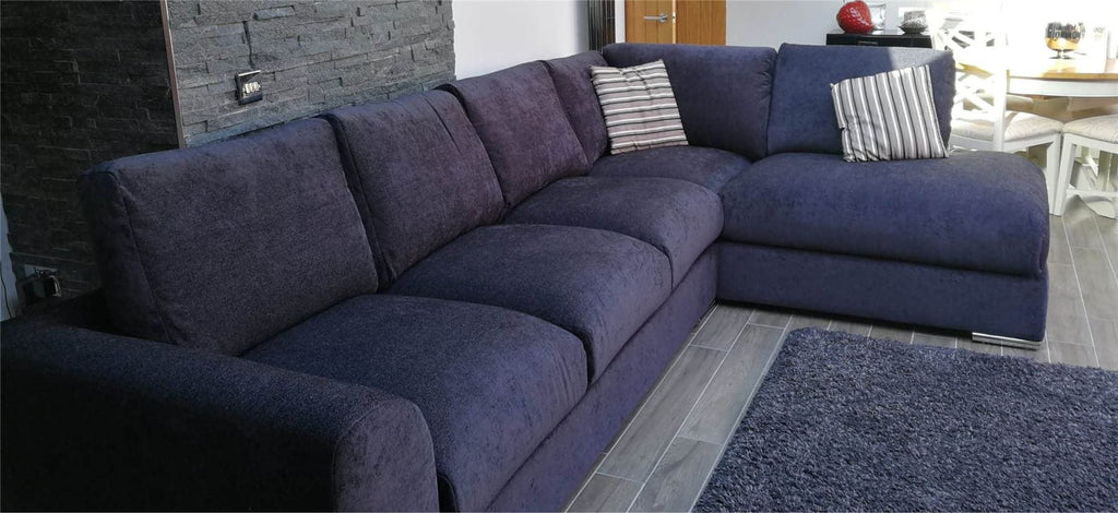 Extra Large L Shape Sofa Set Settee Corner Group 335x210cm Grey R