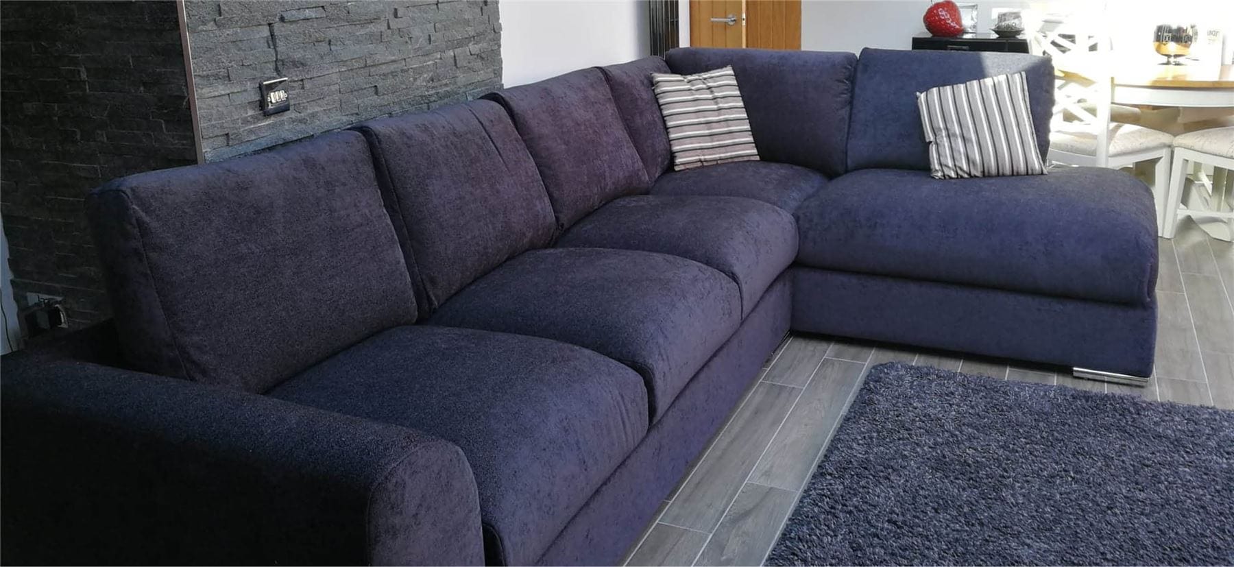 Extra Large L Shape Sofa Set Settee Corner Group 335x210cm Grey R