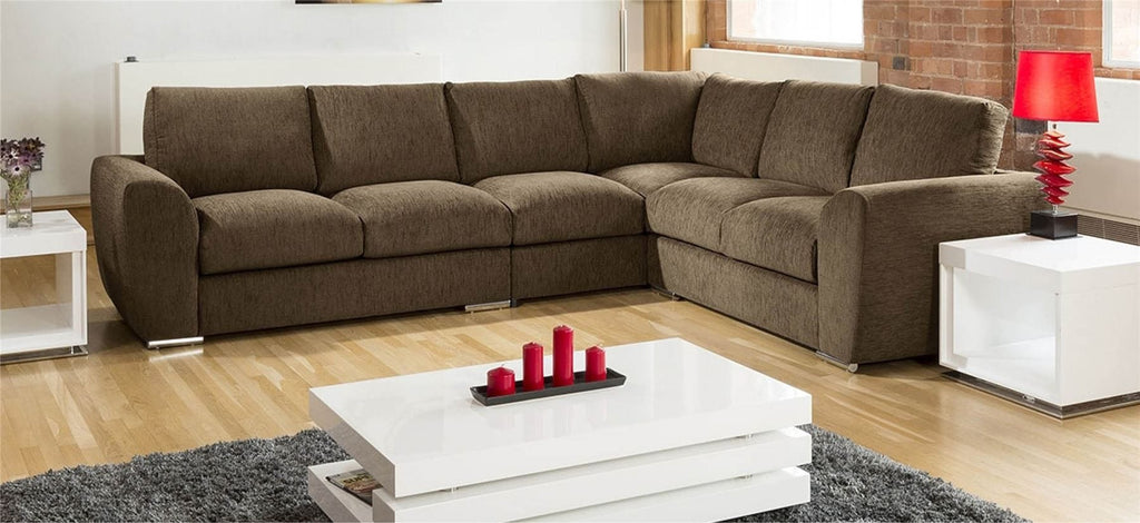 Extra Large L Shape Sofa Set Settee Corner Group 335x265cm Grey L