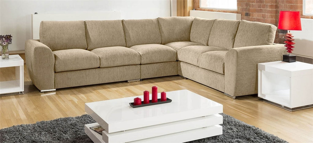 Extra Large L Shape Sofa Set Settee Corner Group 335x265cm Grey L