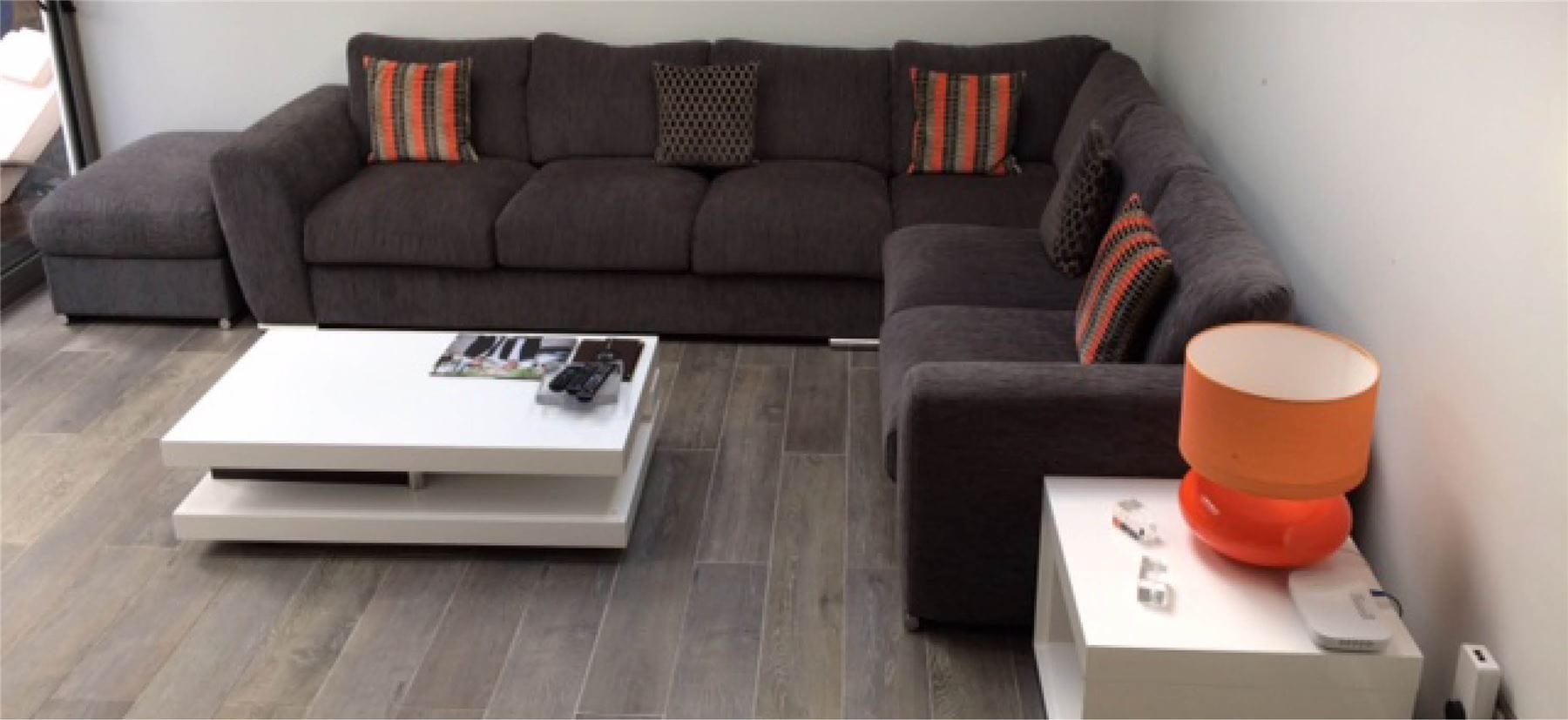 Extra Large L Shape Sofa Set Settee Corner Group 335x265cm Grey L