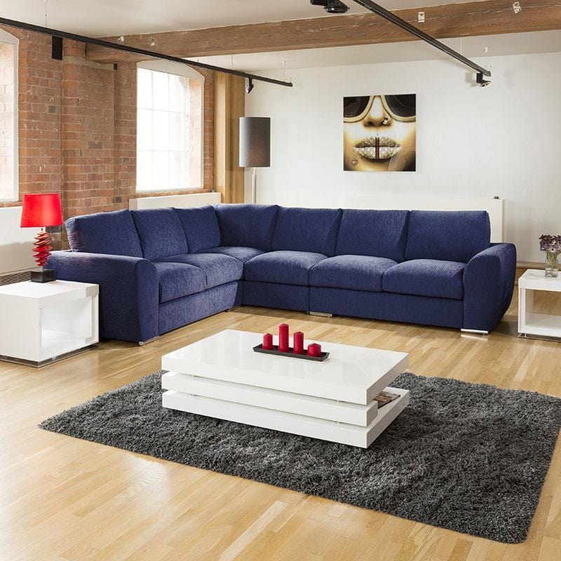 Extra Large L Shape Sofa Set Settee Corner Group 335x265cm Grey R