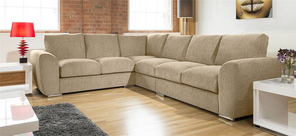 Extra Large L Shape Sofa Set Settee Corner Group 335x265cm Grey R