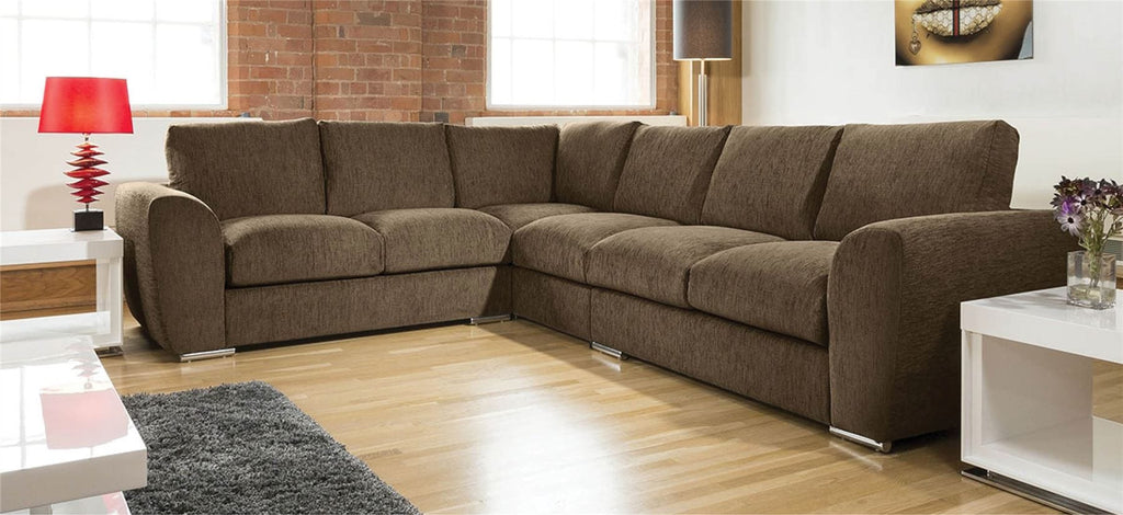 Extra Large L Shape Sofa Set Settee Corner Group 335x265cm Grey R