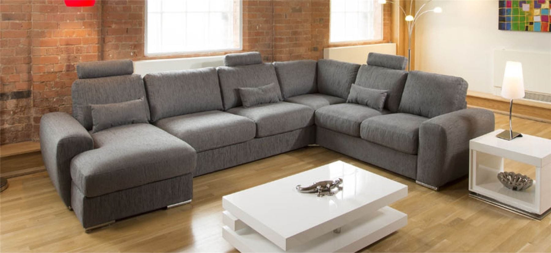 Extra Large Modern High Quality L Shape Corner Sofa Group Grande 15LH