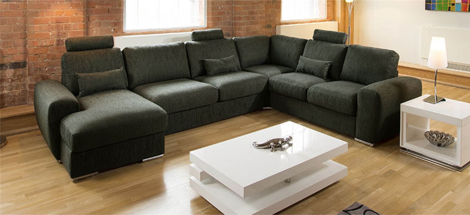 Extra Large Modern High Quality L Shape Corner Sofa Group Grande 15LH