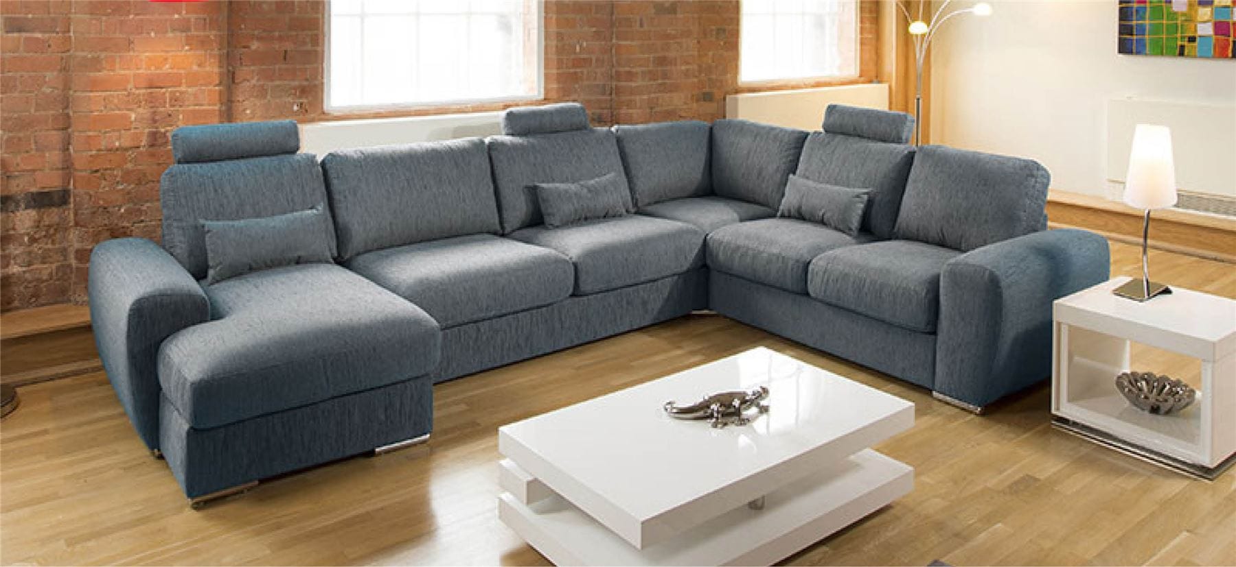 Extra Large Modern High Quality L Shape Corner Sofa Group Grande 15LH