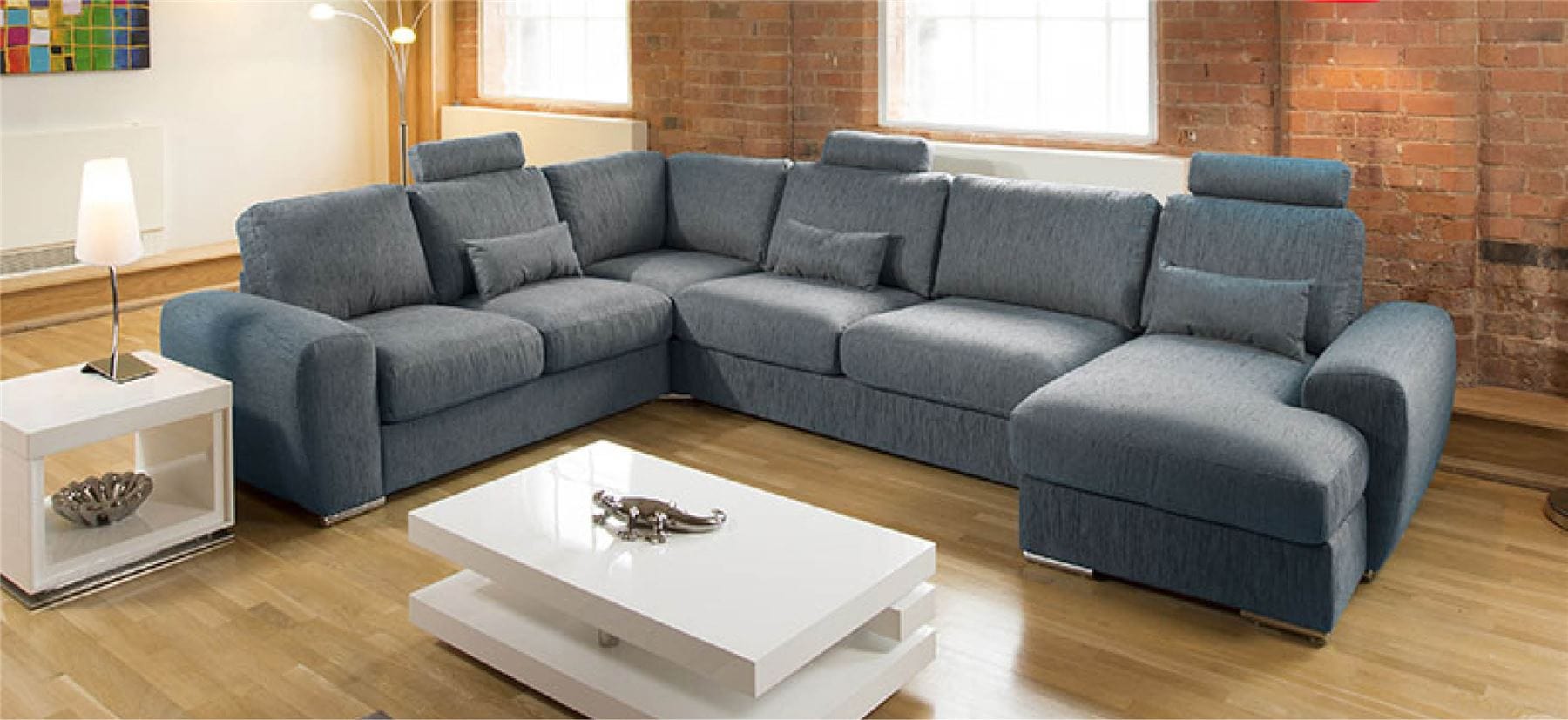 Extra Large Modern High Quality L Shape Corner Sofa Group Grande 15RH