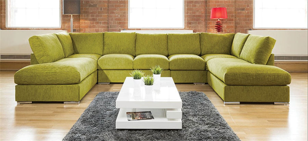 Extra Large New Sofa Set Settee Corner Group U Shape Grey 4.0x2.1m