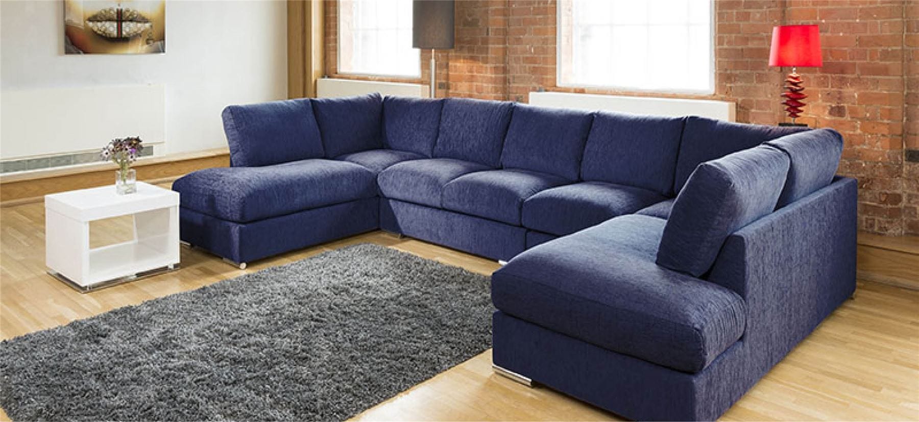 Extra Large New Sofa Set Settee Corner Group U Shape Grey 4.0x2.1m