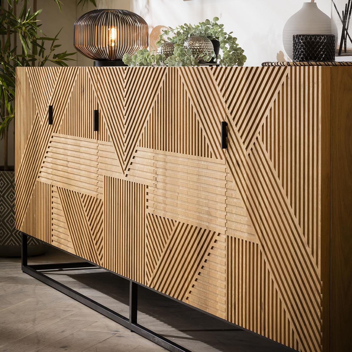 Fearne Large Sideboard Buffet Natural Oak 240cm