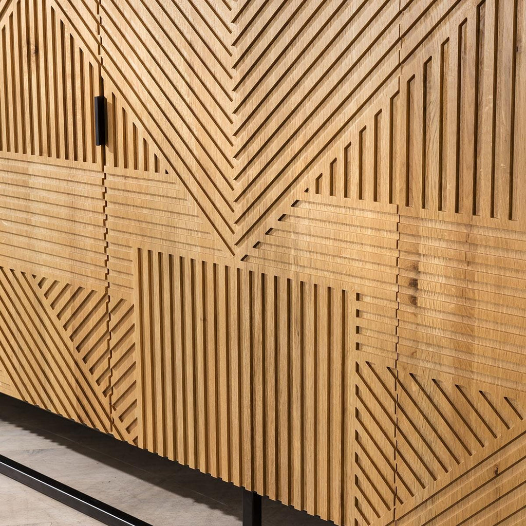 Fearne Large Sideboard Buffet Natural Oak 240cm