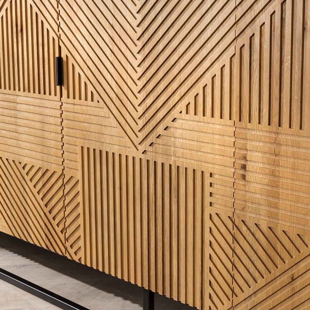 Fearne Large Sideboard Buffet Natural Oak 240cm