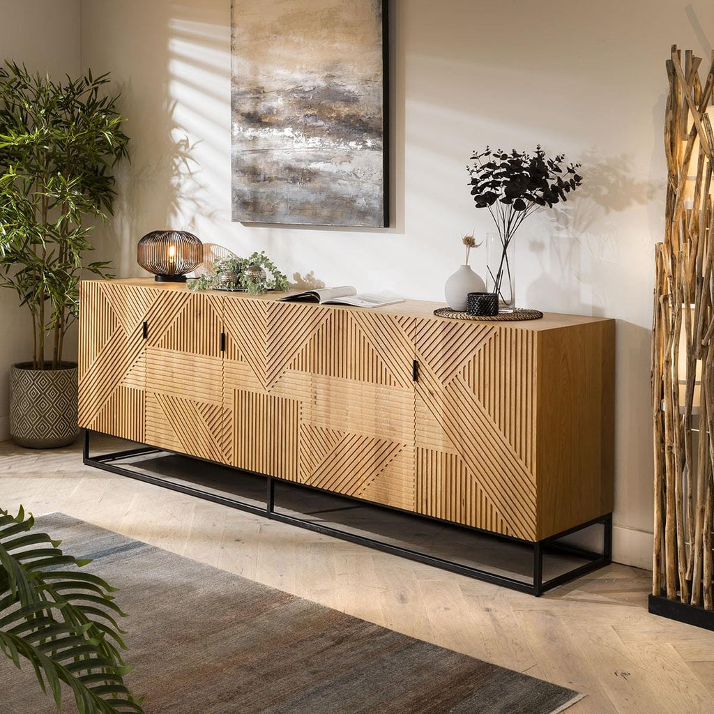 Fearne Large Sideboard Buffet Natural Oak 240cm