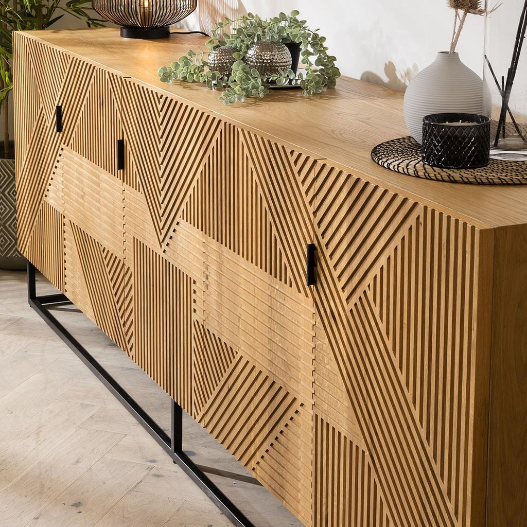 Fearne Large Sideboard Buffet Natural Oak 240cm