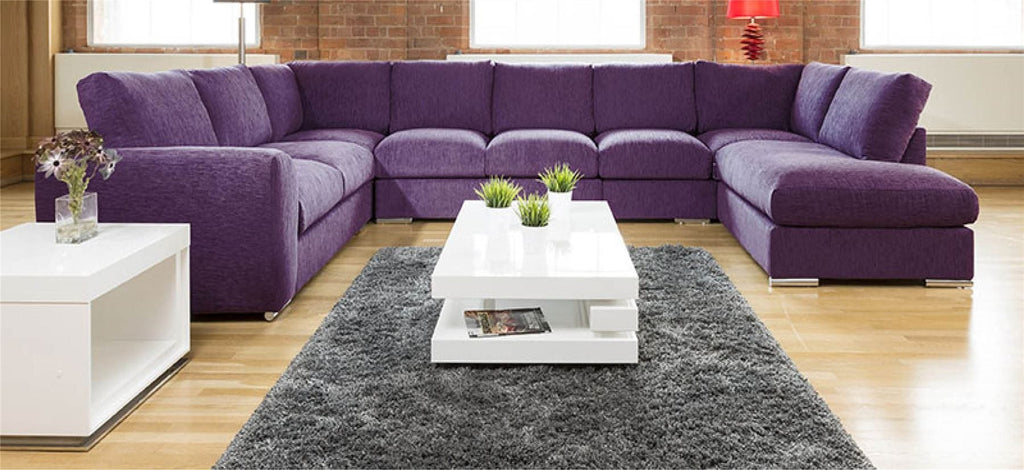 Extra Large Sofa Set Settee Corner Group U / L Shape Grey 4.0 x 2.6m L