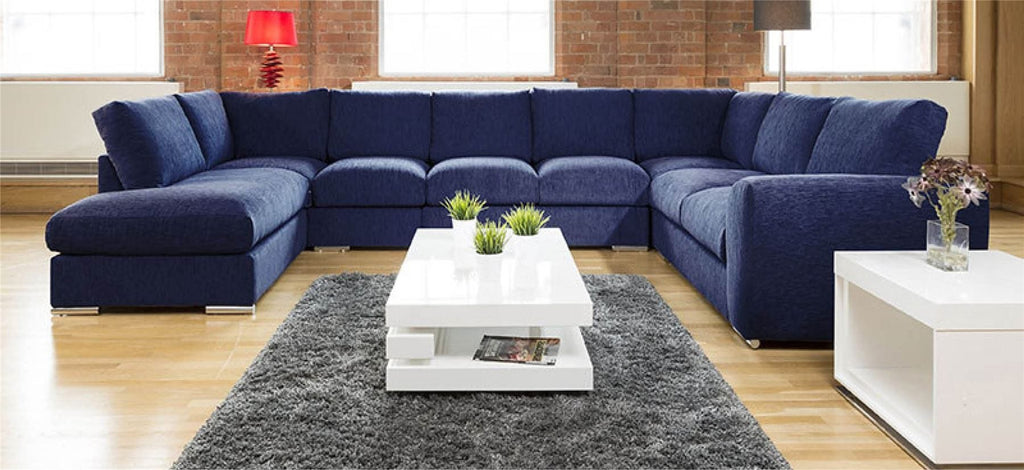 Extra Large Sofa Set Settee Corner Group U / L Shape Grey 4.0 x 2.6m R