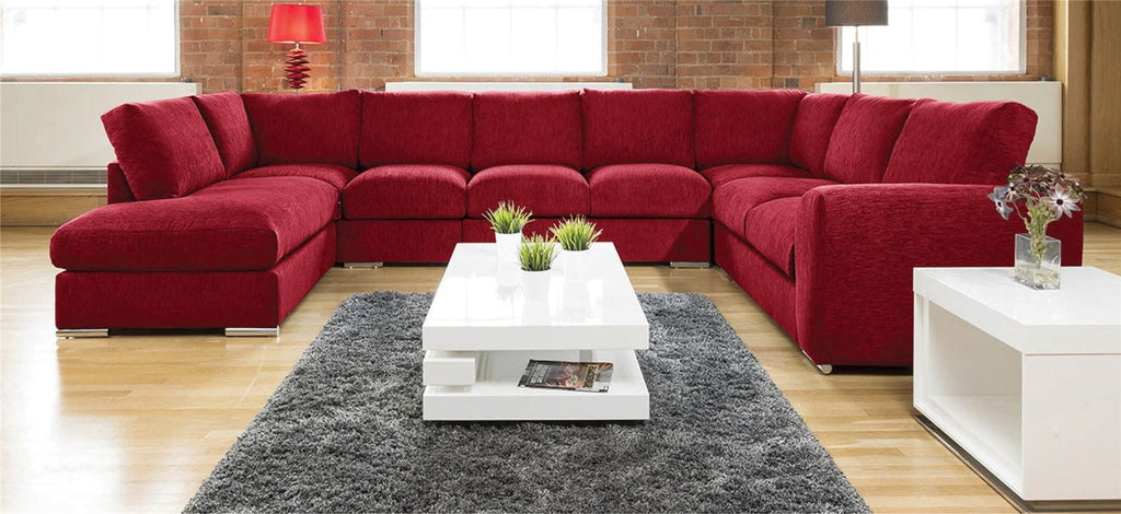 Extra Large Sofa Set Settee Corner Group U / L Shape Grey 4.0 x 2.6m R