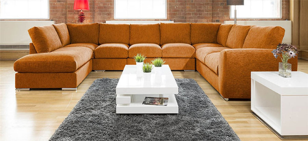 Extra Large Sofa Set Settee Corner Group U / L Shape Grey 4.0 x 2.6m R