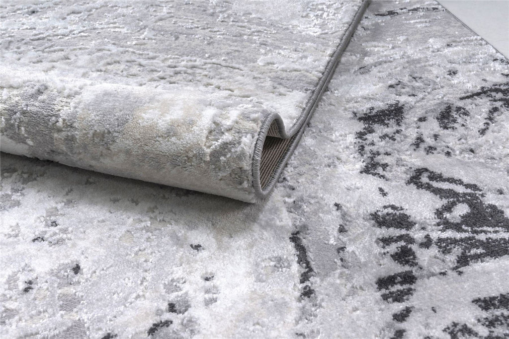 Fantasia Medium Rug White / Silver / Light Grey 160 X 230cm