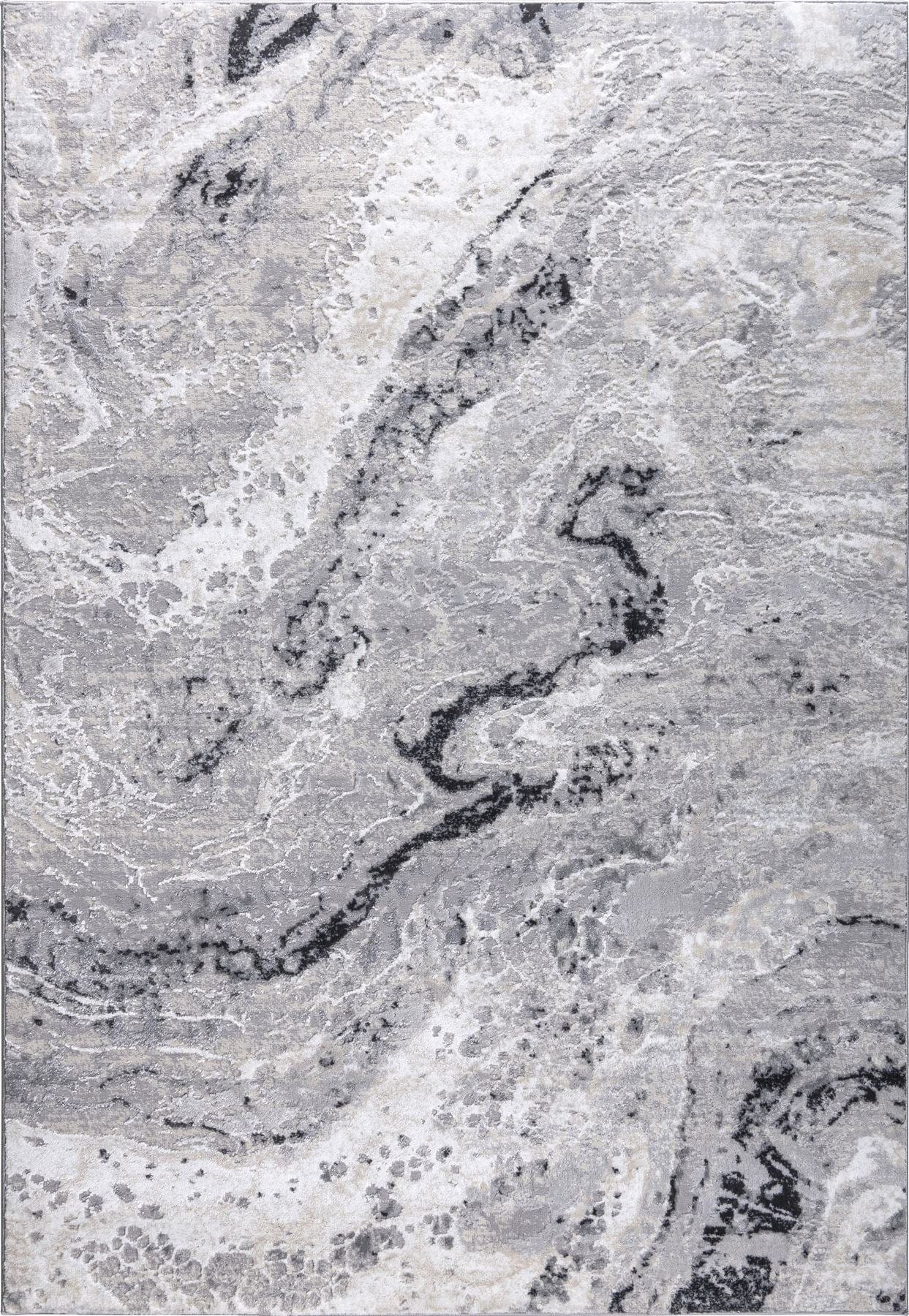 Fantasia Medium Rug White / Silver / Light Grey 160 X 230cm