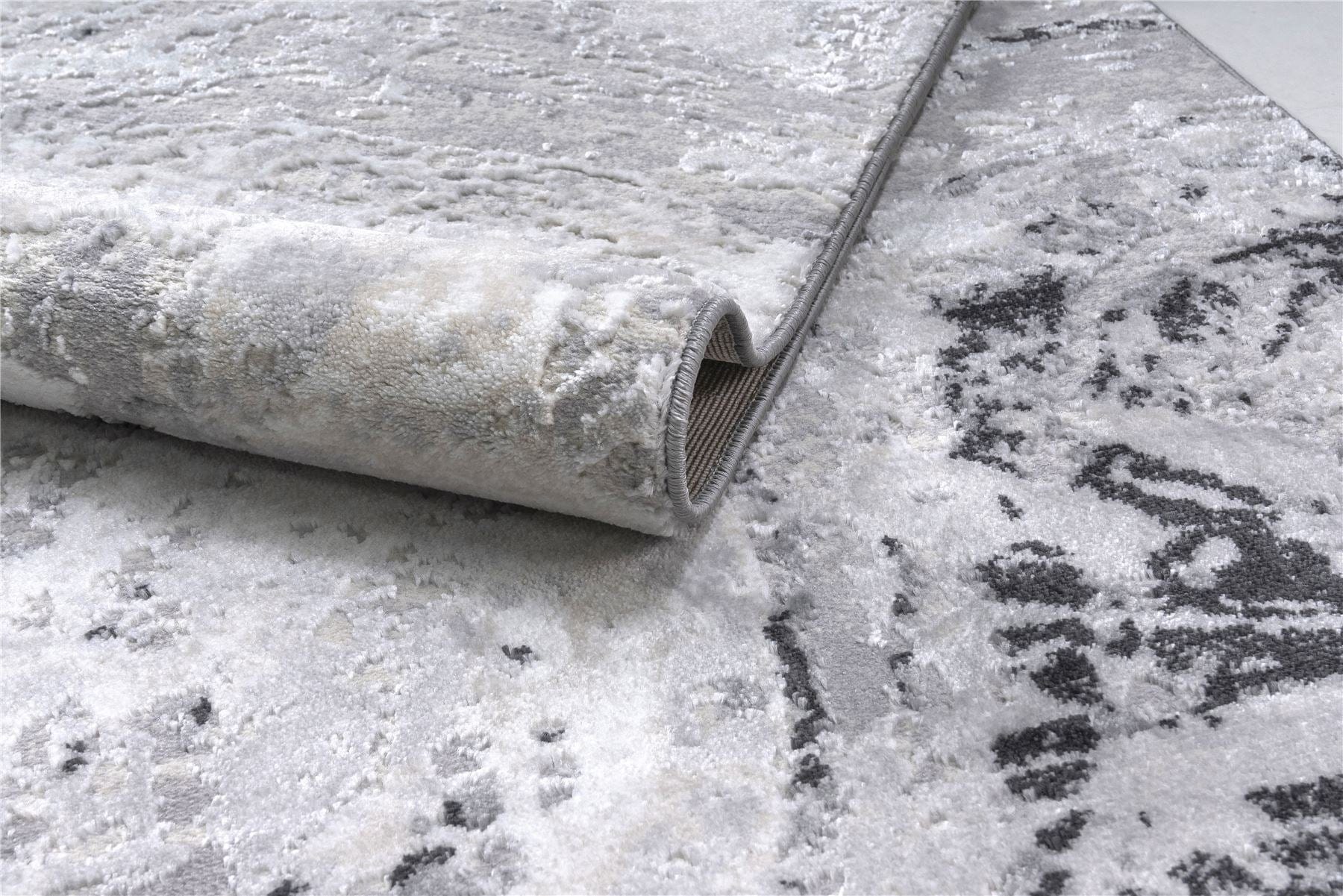 Fantastia Large Rug White / Silver / Light Grey 200 X 290cm