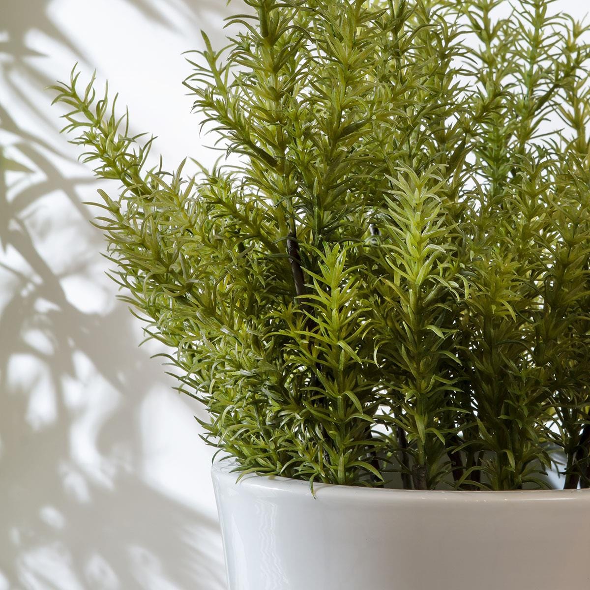 Faux Rosemary Artificial Plant with White Pot 25x55cm