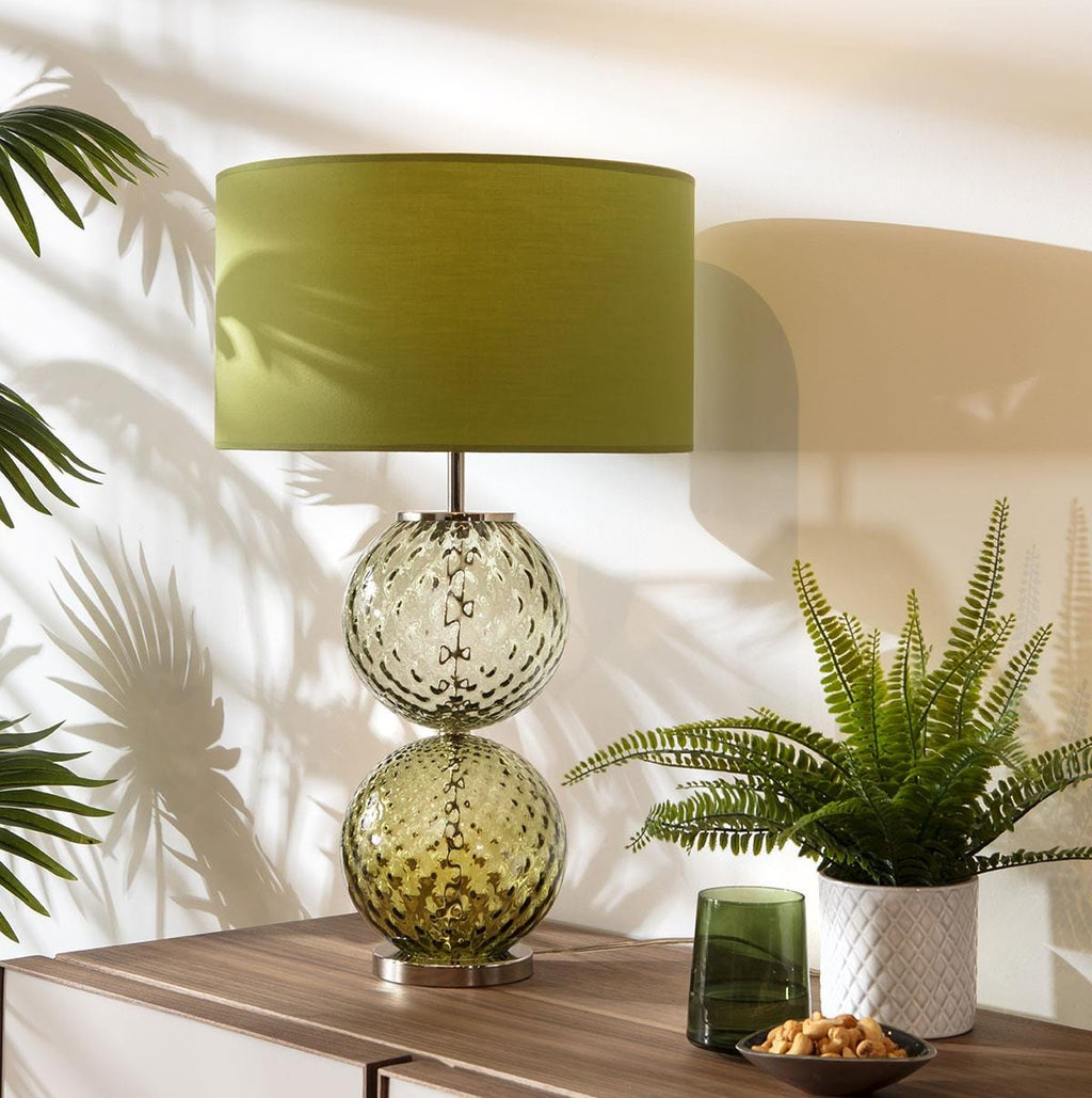 Flam & Luce Eva Table Lamp Nature Green