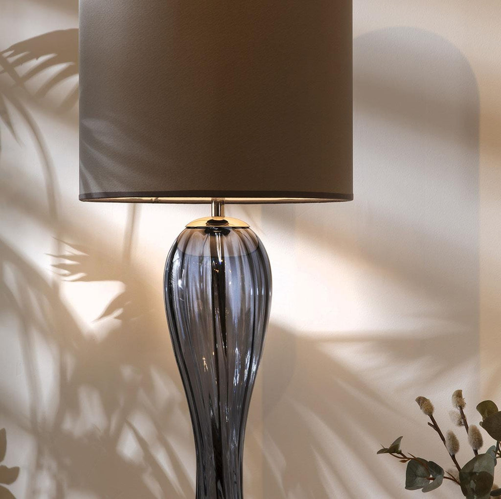 Flam & Luce Fado Table Lamp Smoke Grey