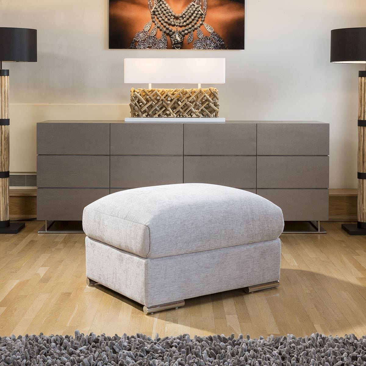 Gala Footstool Made to Order, Choose which colour swatches you would like to rec