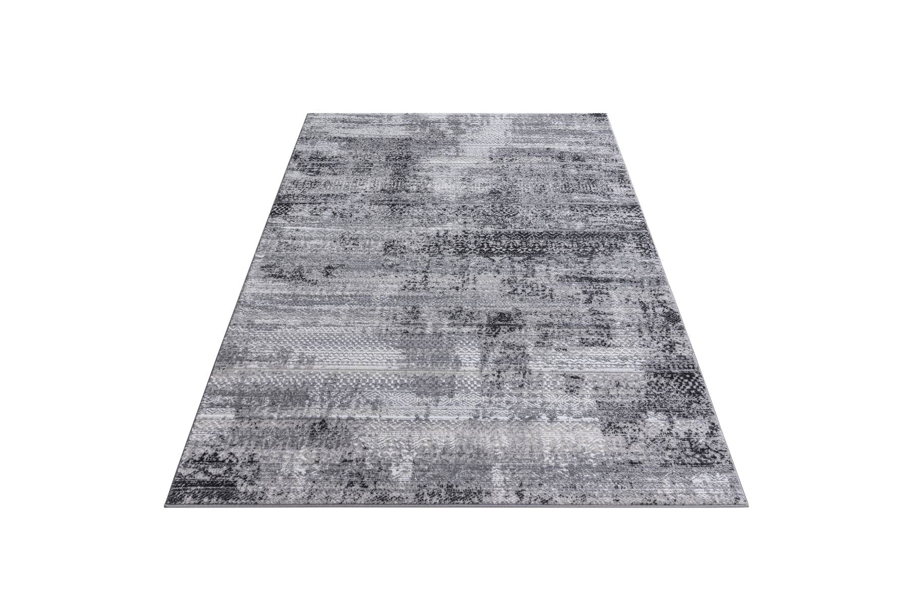 Gatsby Large Rug Dark Grey / Silver / White 200 X 290cm