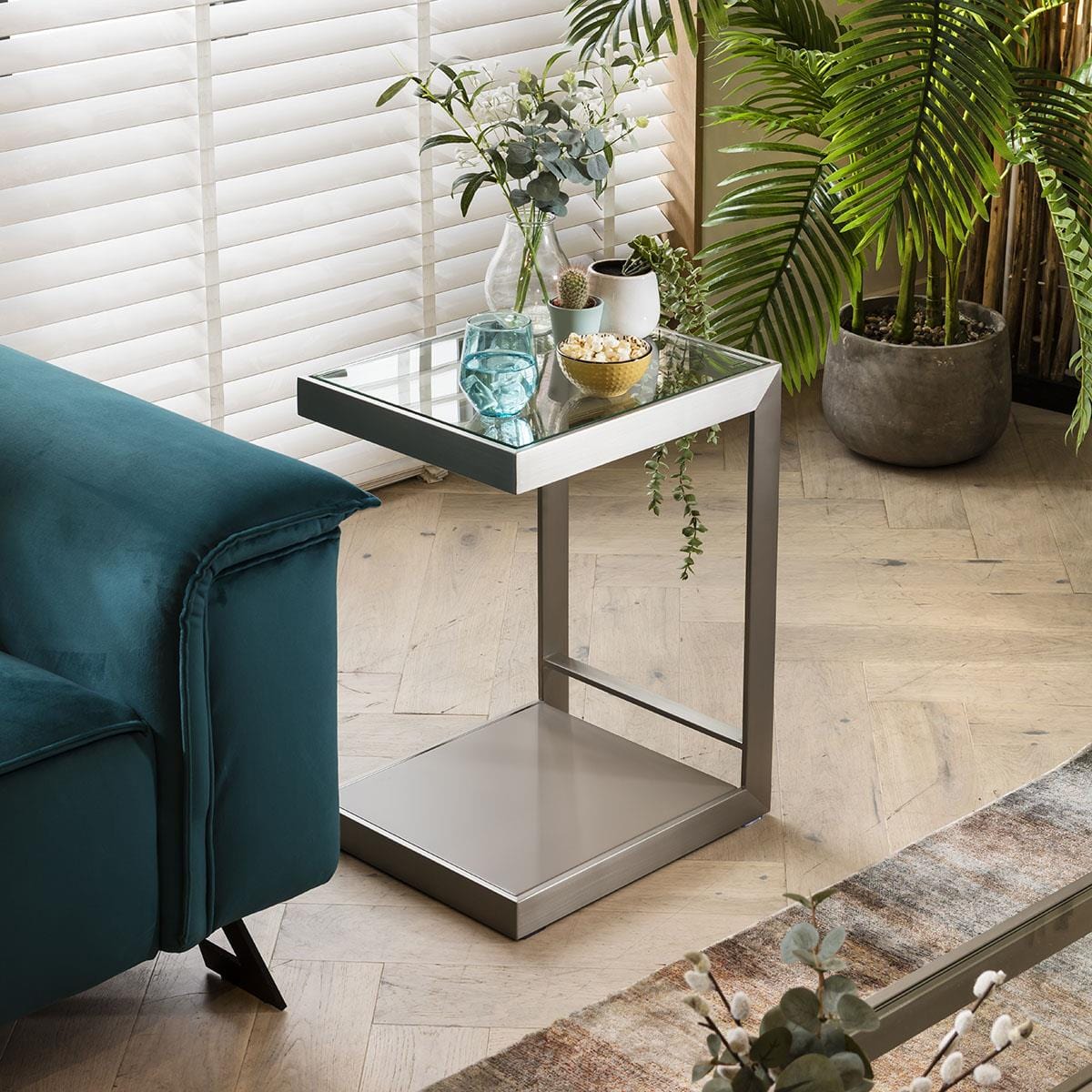 Jade Lamp Side Table Taupe