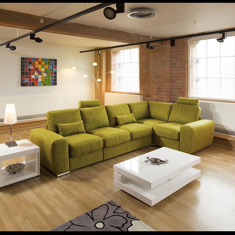 Grande 17LH Large Sofa from Quatropi Many Fabrics / Colours Headrests