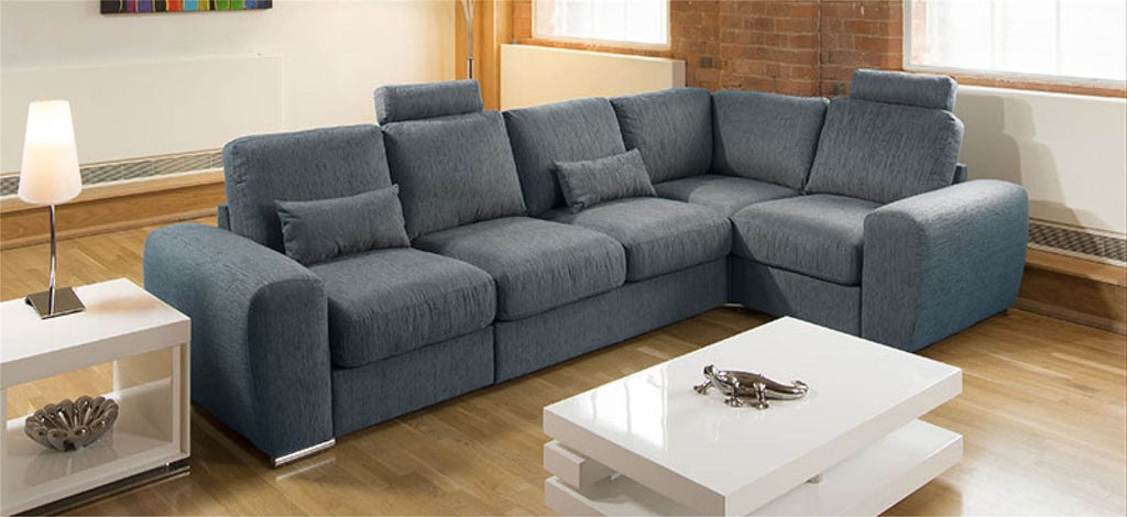 Grande 17LH Large Sofa from Quatropi Many Fabrics / Colours Headrests