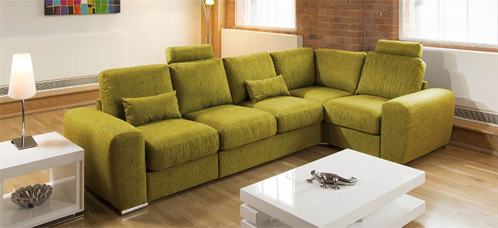 Grande 17LH Large Sofa from Quatropi Many Fabrics / Colours Headrests