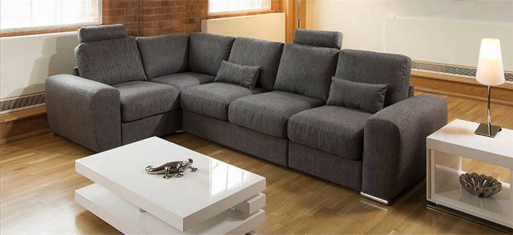 Grande 17RH Large Sofa from Quatropi Many Fabrics / Colours Headrests