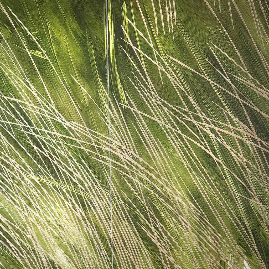 Hand-Carved Tree 3-Piece Panel Wall Artwork Green 180x76cm