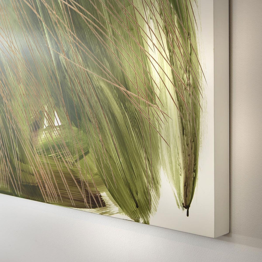 Hand-Carved Tree 3-Piece Panel Wall Artwork Green 180x76cm