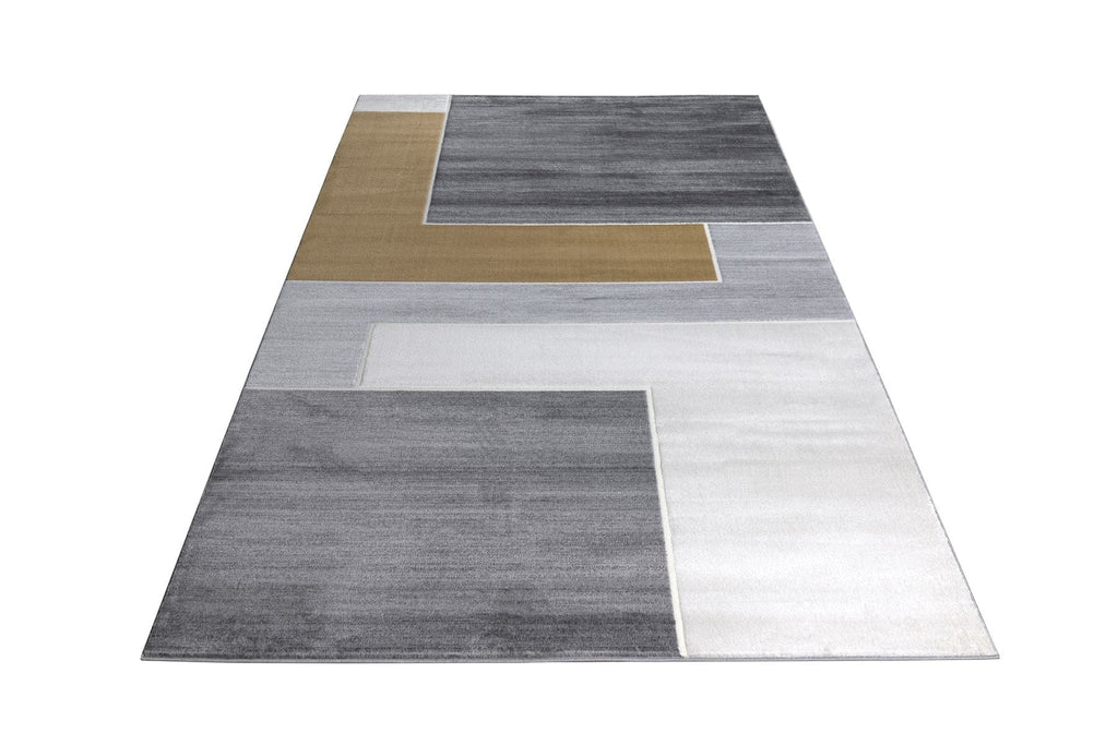 Hartley Large Rug Grey / Mustard / Cream / Light Grey 200 X 290cm